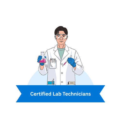 Certified lab technician working in a laboratory in Bhopal
